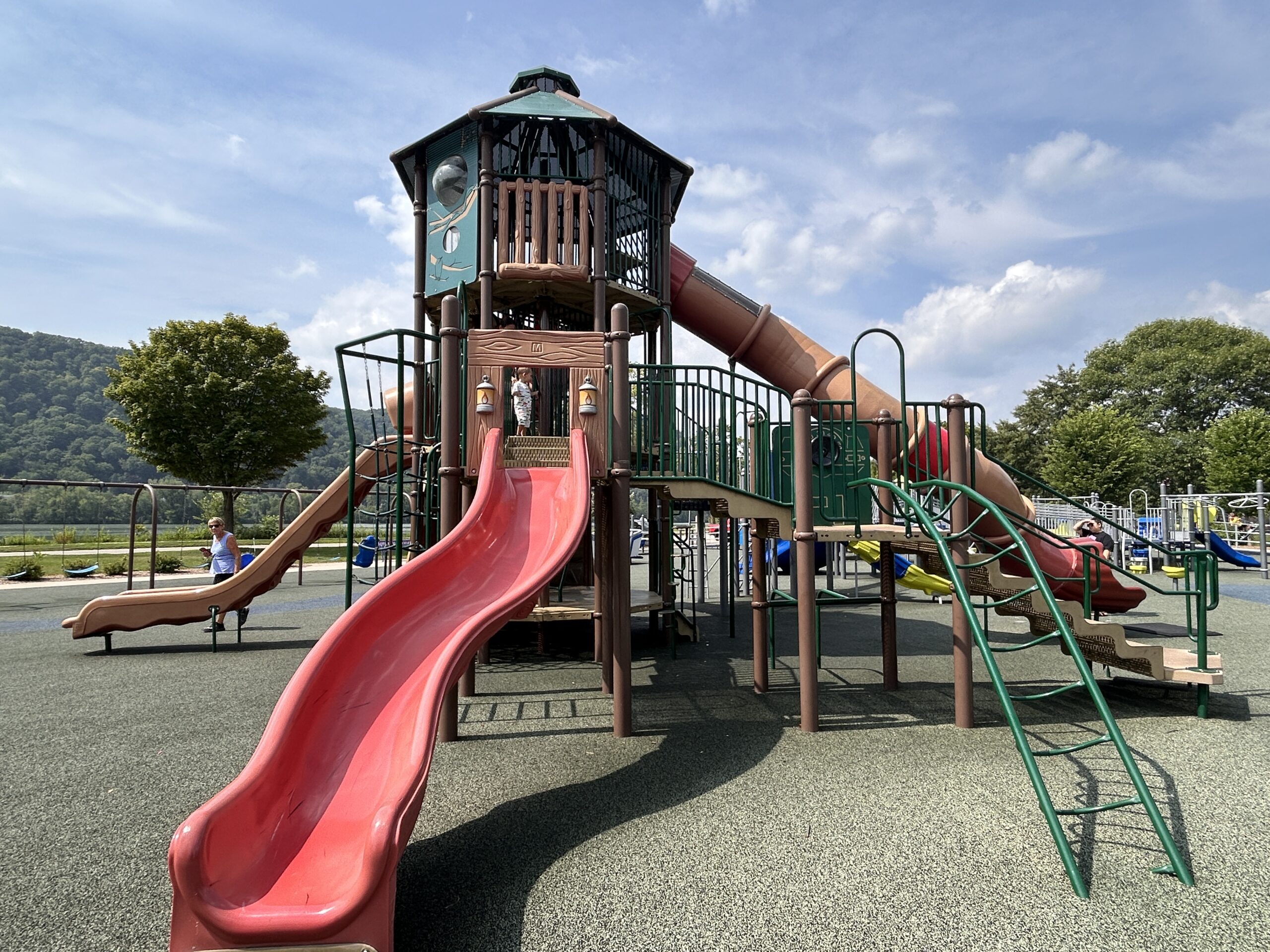 playground by lake in winona, mn